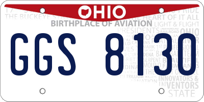 OH license plate GGS8130