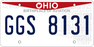 OH license plate GGS8131