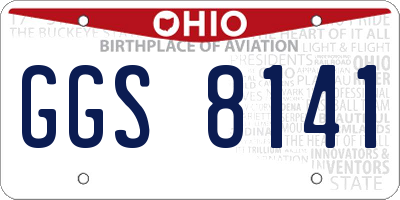 OH license plate GGS8141