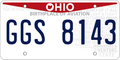 OH license plate GGS8143