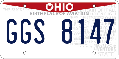 OH license plate GGS8147