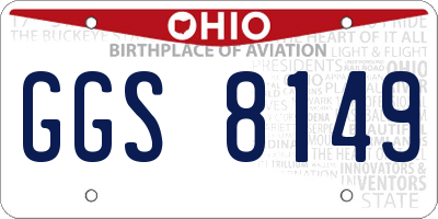 OH license plate GGS8149