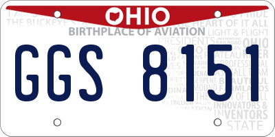 OH license plate GGS8151