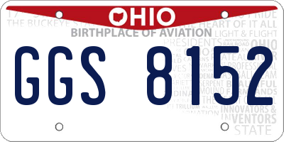 OH license plate GGS8152