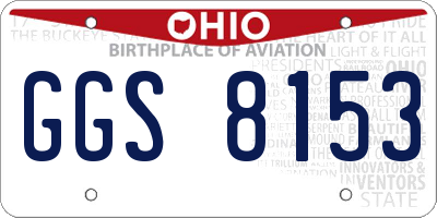 OH license plate GGS8153