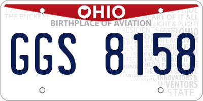 OH license plate GGS8158