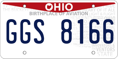 OH license plate GGS8166