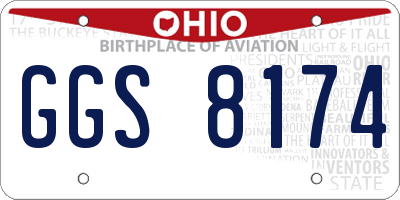 OH license plate GGS8174