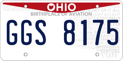 OH license plate GGS8175