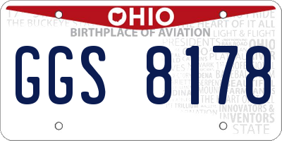 OH license plate GGS8178