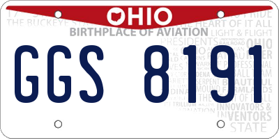 OH license plate GGS8191