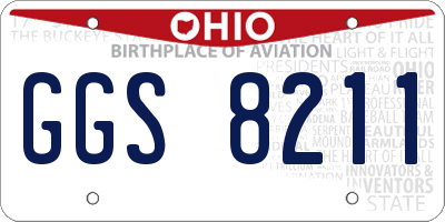 OH license plate GGS8211