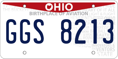 OH license plate GGS8213