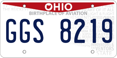OH license plate GGS8219