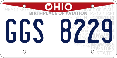 OH license plate GGS8229