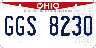 OH license plate GGS8230