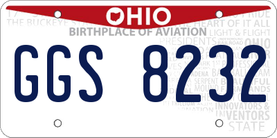 OH license plate GGS8232