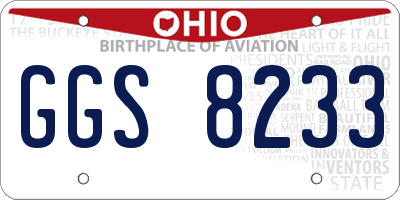 OH license plate GGS8233