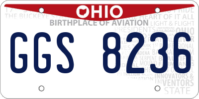 OH license plate GGS8236