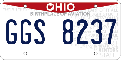 OH license plate GGS8237