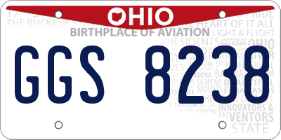 OH license plate GGS8238