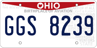 OH license plate GGS8239