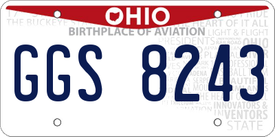 OH license plate GGS8243
