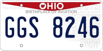 OH license plate GGS8246