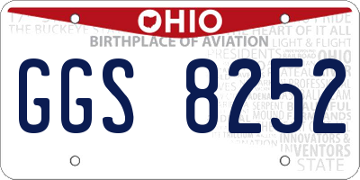 OH license plate GGS8252