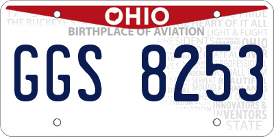 OH license plate GGS8253