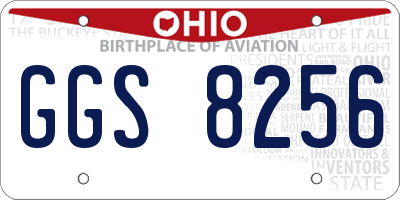 OH license plate GGS8256