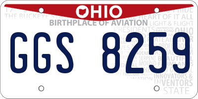 OH license plate GGS8259