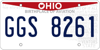 OH license plate GGS8261