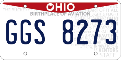 OH license plate GGS8273