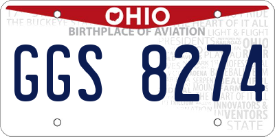 OH license plate GGS8274