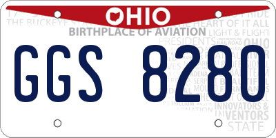 OH license plate GGS8280