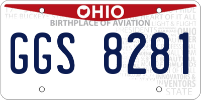 OH license plate GGS8281