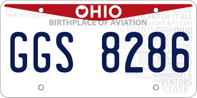 OH license plate GGS8286