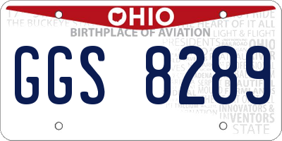 OH license plate GGS8289