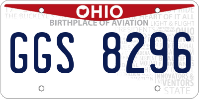 OH license plate GGS8296