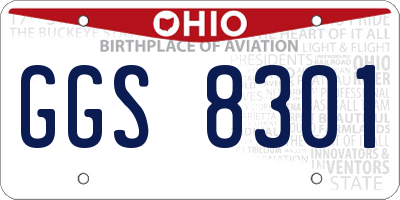 OH license plate GGS8301