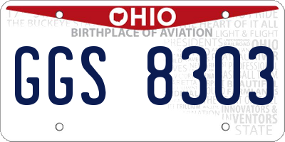 OH license plate GGS8303