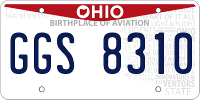 OH license plate GGS8310
