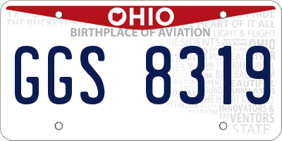 OH license plate GGS8319