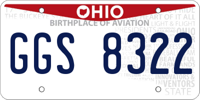 OH license plate GGS8322