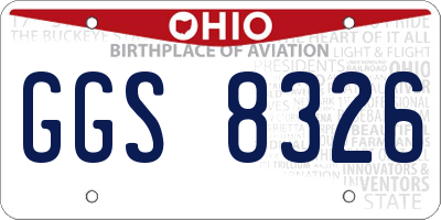 OH license plate GGS8326
