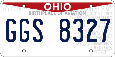 OH license plate GGS8327