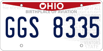 OH license plate GGS8335