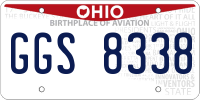 OH license plate GGS8338
