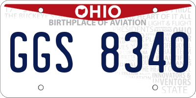 OH license plate GGS8340